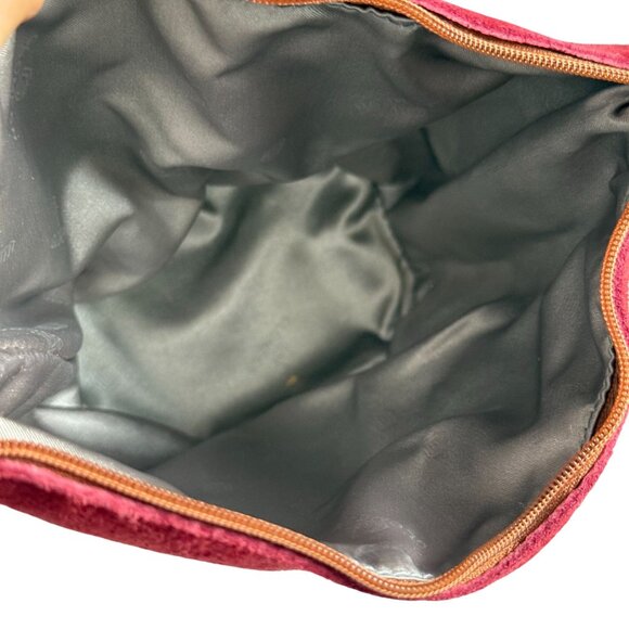 NWT MF Leathergoods Kangaroo Boho Mini Bag Women's Red Brown - Picture 10 of 11